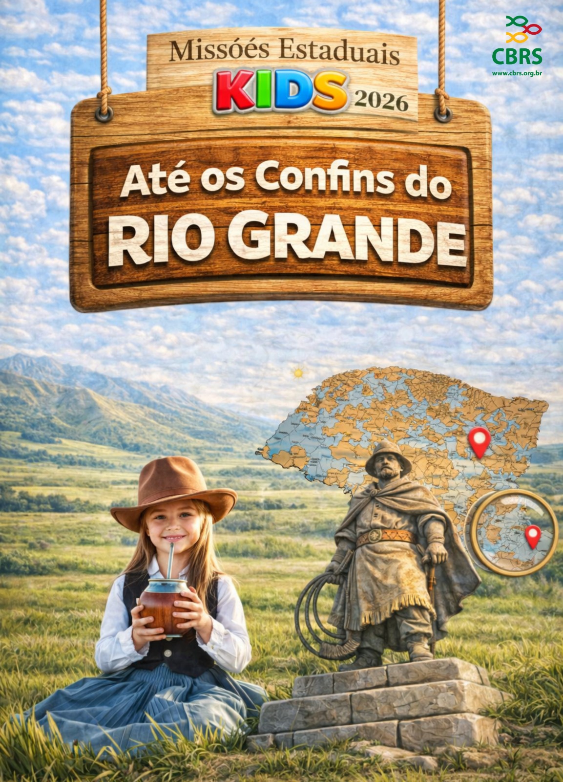 Cartaz da Campanha de Missões Estaduais Kids 2026