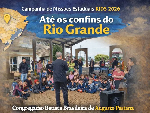 Foto do ministério infantil da congregação batista brasileira de augusto pestana
