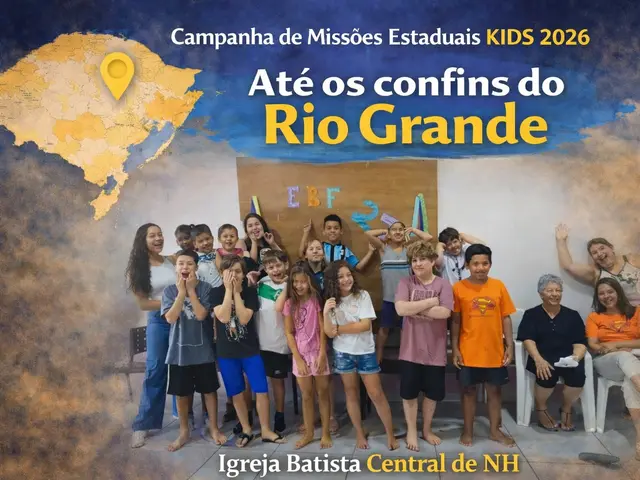 Foto do ministério infantil da igreja batista central de novo hamburgo