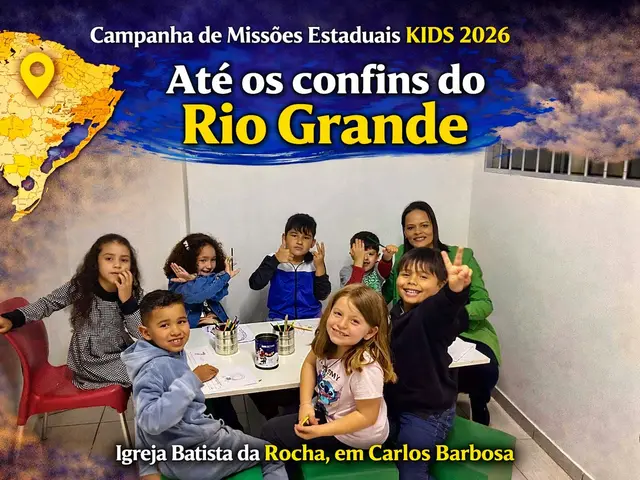 Foto do ministério infantil da igreja batista da rocha em carlos barbosa