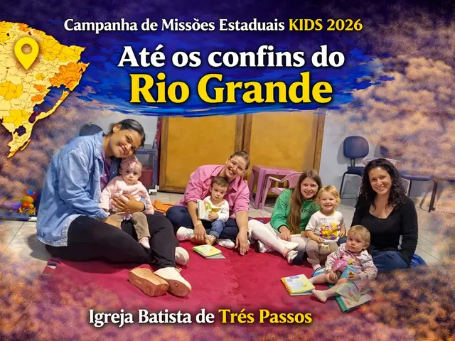 Foto do ministério infantil da igreja batista de três passos