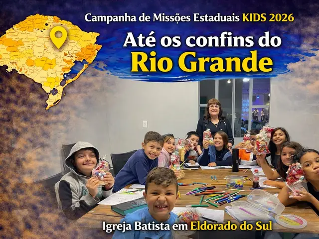 Foto do ministério infantil da igreja batista em eldorado do sul