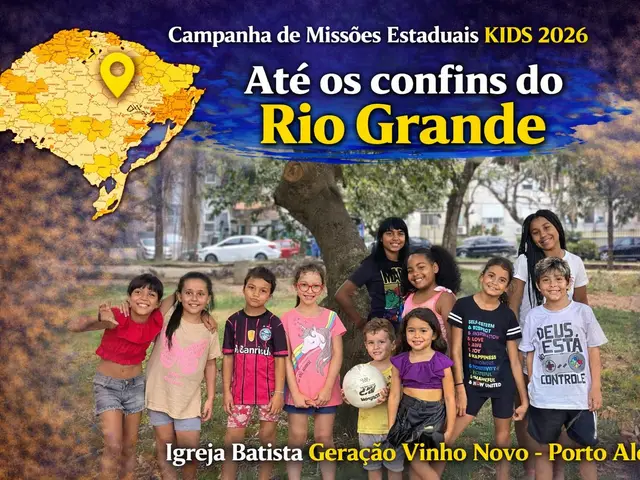 Foto do ministério infantil da igreja batista geração vinho novo em porto alegre