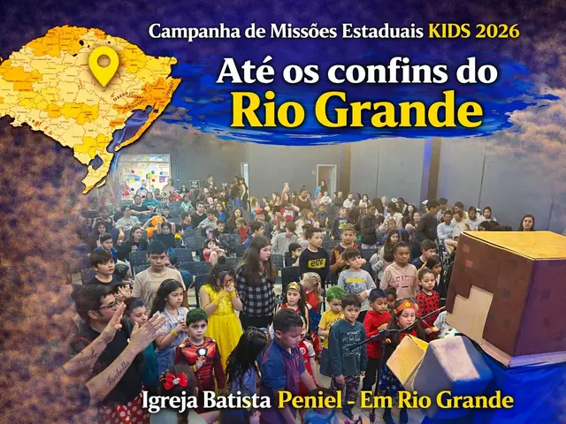 Foto do ministério infantil da igreja batista peniel em rio grande