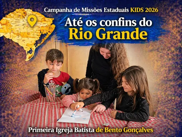 Foto do ministério infantil da primeira igreja batista de bento gonçalves