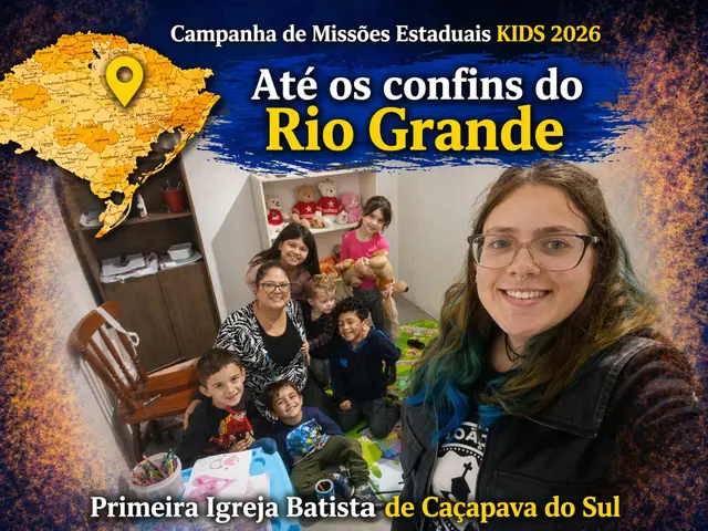 Foto do ministério infantil da primeira igreja batista de cacapava do sul