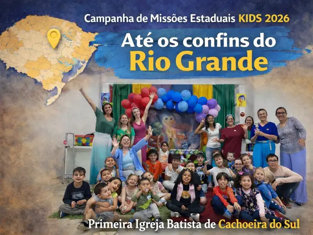 Foto do ministério infantil da primeira igreja batista de cachoeira do sul