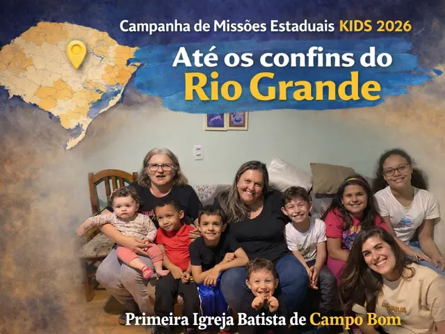 Foto do ministério infantil da primeira igreja batista de campo bom