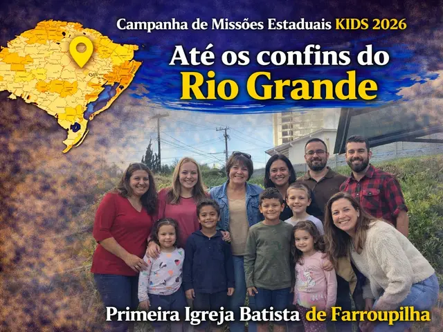 Foto do ministério infantil da primeira igreja batista de farroupilha