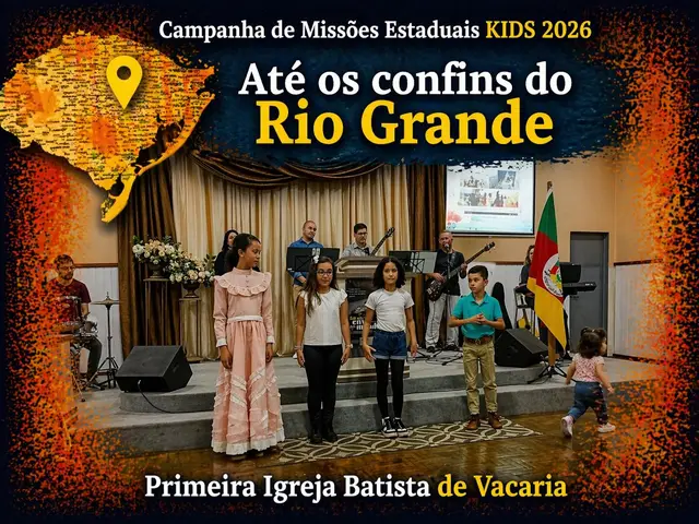 Foto do ministério infantil da primeira igreja batista de vacaria