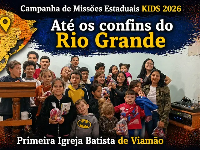 Foto do ministério infantil da primeira igreja batista de viamão