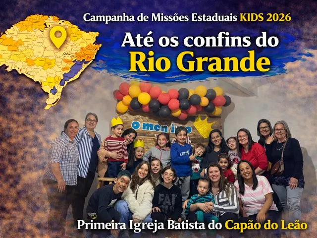 Foto do ministério infantil da primeira igreja batista do capão do leão