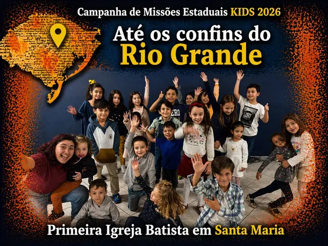 Foto do ministério infantil da primeira igreja batista em santa maria